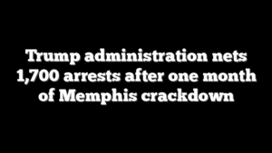 Trump administration nets 1,700 arrests after one month of Memphis crackdown