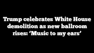 Trump celebrates White House demolition as new ballroom rises: ‘Music to my ears’