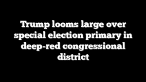 Trump looms large over special election primary in deep-red congressional district