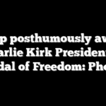 Trump posthumously awards Charlie Kirk Presidential Medal of Freedom: Photos