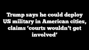 Trump says he could deploy US military in American cities, claims ‘courts wouldn’t get involved’