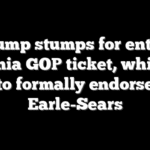 Trump stumps for entire Virginia GOP ticket, while yet to formally endorse Earle-Sears
