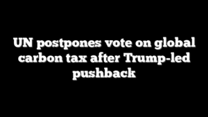 UN postpones vote on global carbon tax after Trump-led pushback