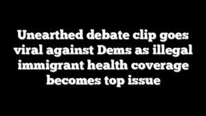 Unearthed debate clip goes viral against Dems as illegal immigrant health coverage becomes top issue