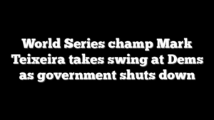 World Series champ Mark Teixeira takes swing at Dems as government shuts down