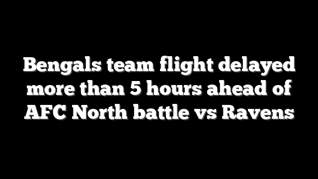 Bengals team flight delayed more than 5 hours ahead of AFC North battle vs Ravens