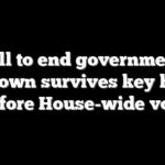 Bill to end government shutdown survives key hurdle before House-wide vote