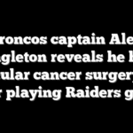 Broncos captain Alex Singleton reveals he had testicular cancer surgery day after playing Raiders game