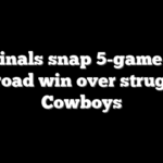 Cardinals snap 5-game skid with road win over struggling Cowboys