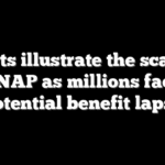 Charts illustrate the scale of SNAP as millions face potential benefit lapse