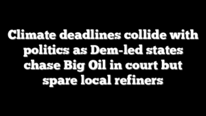 Climate deadlines collide with politics as Dem-led states chase Big Oil in court but spare local refiners