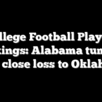 College Football Playoff Rankings: Alabama tumbles after close loss to Oklahoma