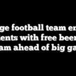College football team entices students with free beer, ice cream ahead of big game