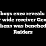 Cowboys exec reveals why star wide receiver George Pickens was benched vs Raiders