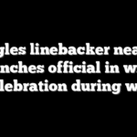Eagles linebacker nearly punches official in wild celebration during win