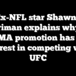 Ex-NFL star Shawne Merriman explains why his MMA promotion has no interest in competing with UFC