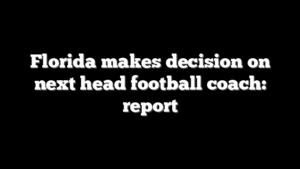 Florida makes decision on next head football coach: report