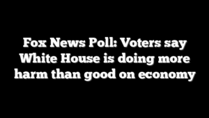 Fox News Poll: Voters say White House is doing more harm than good on economy