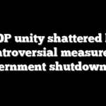 GOP unity shattered by controversial measure in government shutdown bill