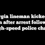 Georgia lineman kicked off team after arrest following high-speed police chase