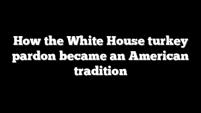 How the White House turkey pardon became an American tradition