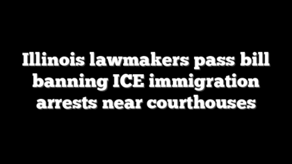 Illinois lawmakers pass bill banning ICE immigration arrests near courthouses