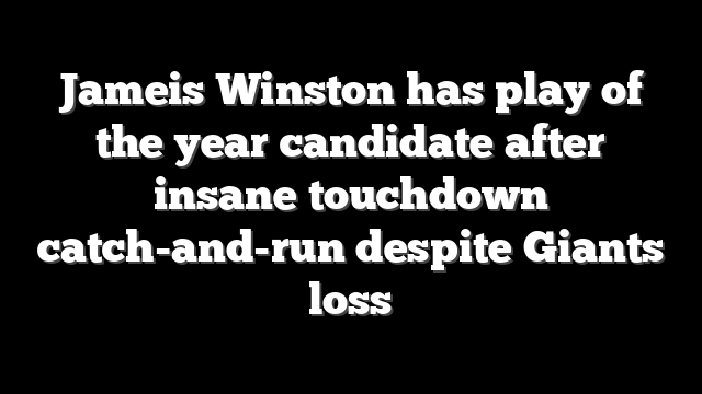 Jameis Winston has play of the year candidate after insane touchdown catch-and-run despite Giants loss