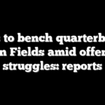 Jets to bench quarterback Justin Fields amid offensive struggles: reports