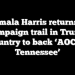 Kamala Harris returns to campaign trail in Trump country to back ‘AOC of Tennessee’