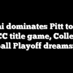 Miami dominates Pitt to keep ACC title game, College Football Playoff dreams alive