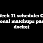 NFL Week 11 schedule: Crucial divisional matchups pack the docket