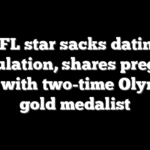 NFL star sacks dating speculation, shares pregame kiss with two-time Olympic gold medalist