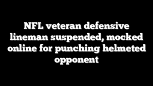 NFL veteran defensive lineman suspended, mocked online for punching helmeted opponent