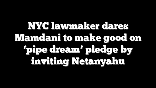 NYC lawmaker dares Mamdani to make good on ‘pipe dream’ pledge by inviting Netanyahu