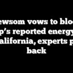 Newsom vows to block Trump’s reported energy plan in California, experts push back