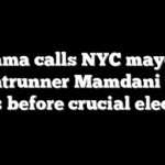 Obama calls NYC mayoral frontrunner Mamdani just days before crucial election