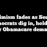 Optimism fades as Senate Democrats dig in, hold out over Obamacare demands