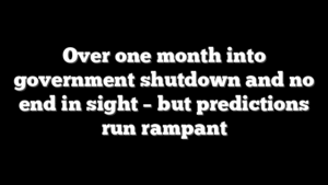 Over one month into government shutdown and no end in sight – but predictions run rampant