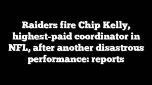 Raiders fire Chip Kelly, highest-paid coordinator in NFL, after another disastrous performance: reports