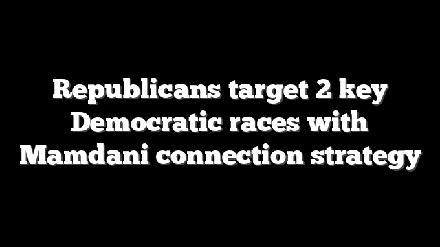 Republicans target 2 key Democratic races with Mamdani connection strategy