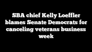SBA chief Kelly Loeffler blames Senate Democrats for canceling veterans business week