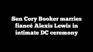 Sen Cory Booker marries fiancé Alexis Lewis in intimate DC ceremony