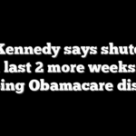 Sen Kennedy says shutdown could last 2 more weeks amid ongoing Obamacare dispute