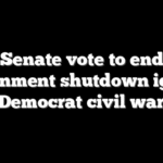 Senate vote to end government shutdown ignites Democrat civil war