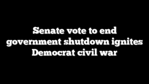 Senate vote to end government shutdown ignites Democrat civil war