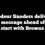Shedeur Sanders delivers bold message ahead of first start with Browns