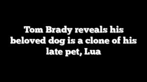 Tom Brady reveals his beloved dog is a clone of his late pet, Lua