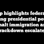 Trump highlights federal law granting presidential power to halt immigration as crackdown escalates