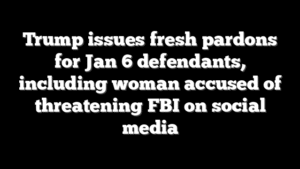 Trump issues fresh pardons for Jan 6 defendants, including woman accused of threatening FBI on social media
