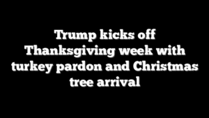 Trump kicks off Thanksgiving week with turkey pardon and Christmas tree arrival